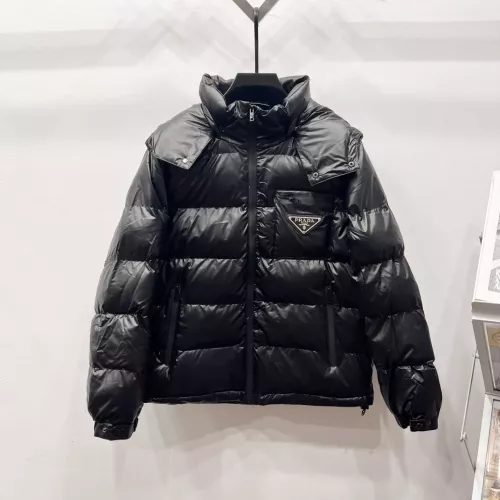 Prada Down Feather Coat Long Sleeved For Men #1383583 $150.00 USD, Wholesale Replica Prada Down Feather Coat