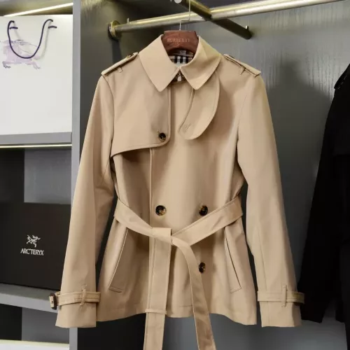 Replica Burberry Trench Coat Long Sleeved For Women #1387277 $162.00 USD for Wholesale