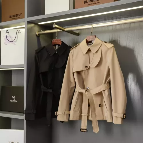 Replica Burberry Trench Coat Long Sleeved For Women #1387277 $162.00 USD for Wholesale