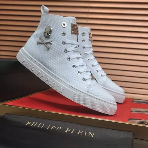 Replica Philipp Plein PP High Tops Shoes For Men #1387901 $92.00 USD for Wholesale