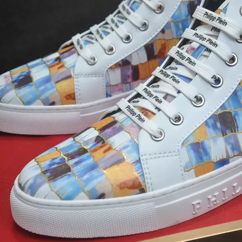 Replica Philipp Plein PP High Tops Shoes For Men #1387909 $92.00 USD for Wholesale
