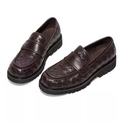 Replica Bottega Veneta BV Leather Shoes For Women #1387963 $135.00 USD for Wholesale