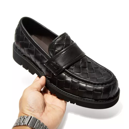 Replica Bottega Veneta BV Leather Shoes For Women #1387965 $135.00 USD for Wholesale