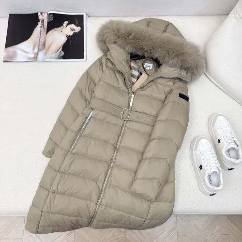 Burberry Down Feather Coat Long Sleeved For Women #1390469 $247.93 USD, Wholesale Replica Burberry Down Feather Coat