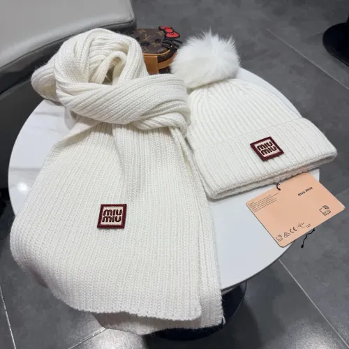 Replica MIU MIU Hat and Scarf Set #1391476 $64.00 USD for Wholesale