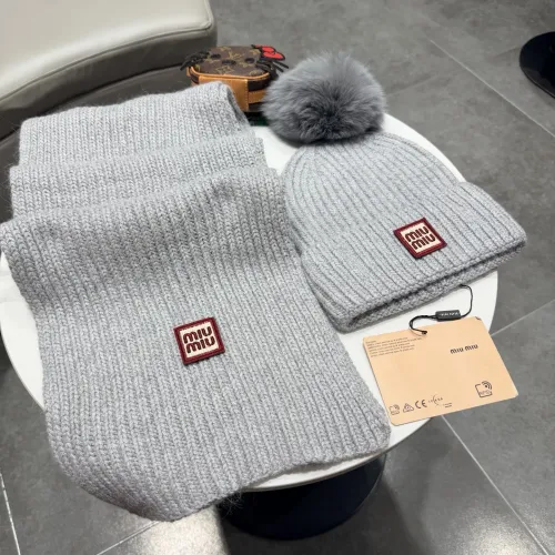 MIU MIU Hat and Scarf Set #1391477 $64.00 USD, Wholesale Replica MIU MIU Hat and Scarf and Glove Set
