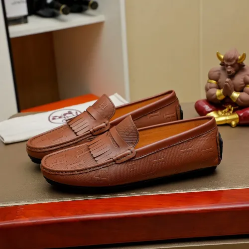Replica Hermes Leather Shoes For Men #1391861 $72.00 USD for Wholesale