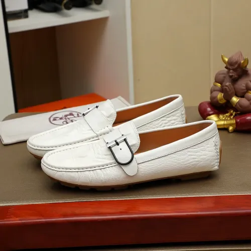 Replica Hermes Leather Shoes For Men #1391863 $72.00 USD for Wholesale