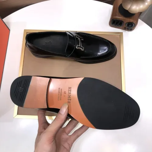 Replica Hermes Leather Shoes For Men #1391937 $98.00 USD for Wholesale