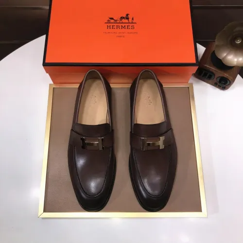 Replica Hermes Leather Shoes For Men #1391949 $98.00 USD for Wholesale
