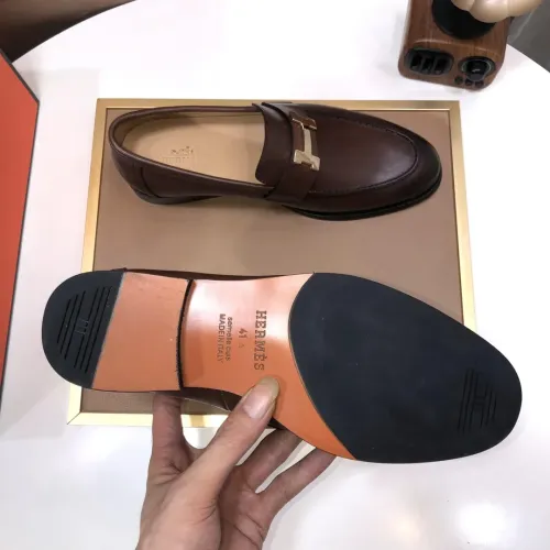 Replica Hermes Leather Shoes For Men #1391949 $98.00 USD for Wholesale