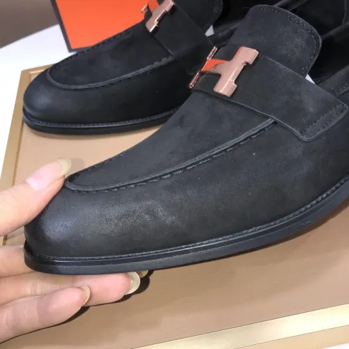 Replica Hermes Leather Shoes For Men #1391951 $98.00 USD for Wholesale