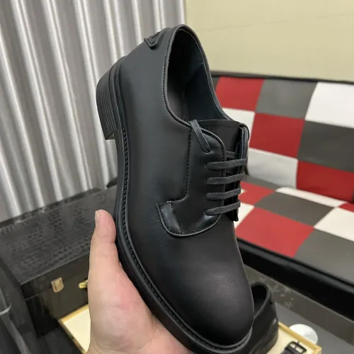 Replica Prada Leather Shoes For Men #1392045 $115.00 USD for Wholesale
