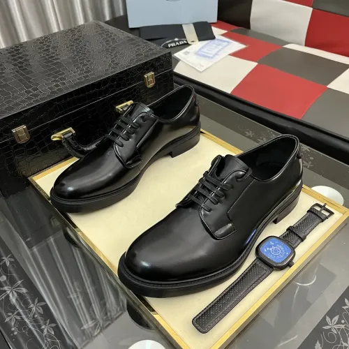Replica Prada Leather Shoes For Men #1392046 $115.00 USD for Wholesale