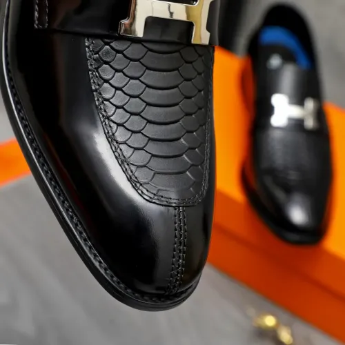 Replica Hermes Leather Shoes For Men #1392117 $92.00 USD for Wholesale