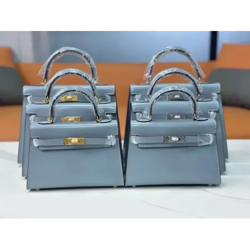 Hermes AAA Quality Handbags In Silver For Women #1392555 $88.00 USD, Wholesale Replica Hermes AAA Quality Handbags