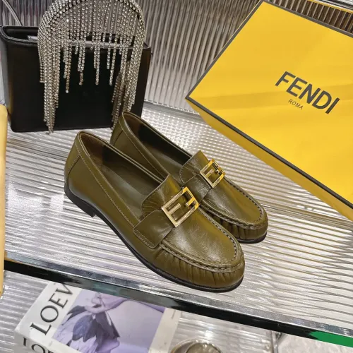 Replica Fendi Leather Shoes For Women #1392621 $102.00 USD for Wholesale