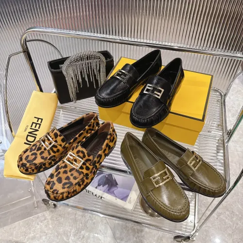 Replica Fendi Leather Shoes For Women #1392623 $102.00 USD for Wholesale