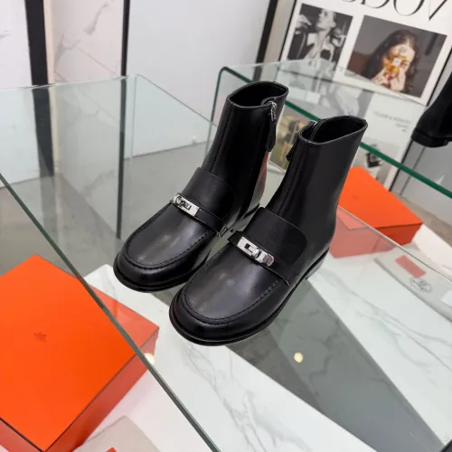 Replica Hermes Boots For Women #1392671 $145.00 USD for Wholesale