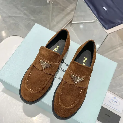 Replica Prada Leather Shoes For Women #1392728 $102.00 USD for Wholesale