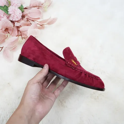Replica Yves Saint Laurent YSL Leather Shoes For Women #1392791 $102.00 USD for Wholesale