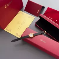 $135.00 USD Cartier AAA Quality Watches In Black For Women #1382442