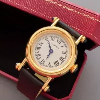 $135.00 USD Cartier AAA Quality Watches In Black For Women #1382442
