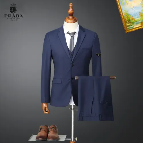 Prada Tracksuits Long Sleeved For Men #1395637 $92.00 USD, Wholesale Replica Prada Tracksuits