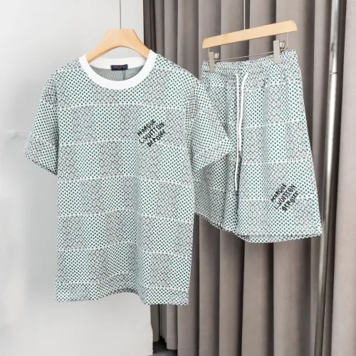 Louis Vuitton LV Tracksuits Short Sleeved For Men #1395952 $60.00 USD, Wholesale Replica Louis Vuitton LV Tracksuits