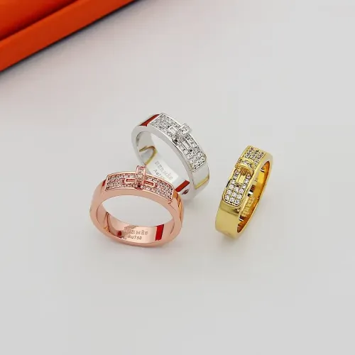 Replica Hermes Rings In Rose Gold #1397575 $23.00 USD for Wholesale