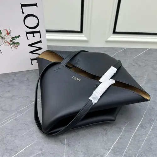 Replica LOEWE AAA Quality Shoulder Bags In Brown For Women #1399067 $158.00 USD for Wholesale