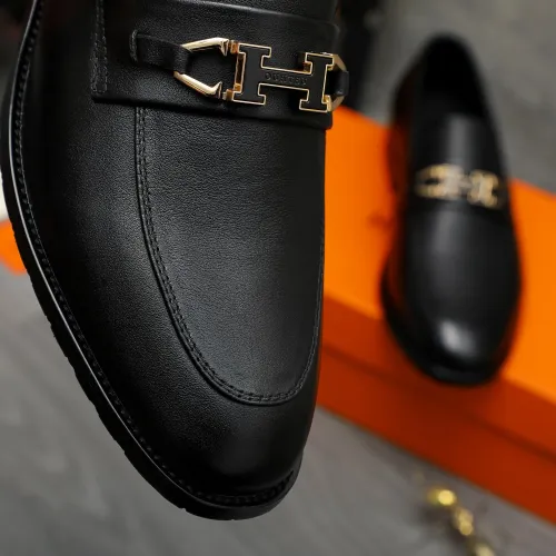 Replica Hermes Leather Shoes For Men #1399243 $85.00 USD for Wholesale