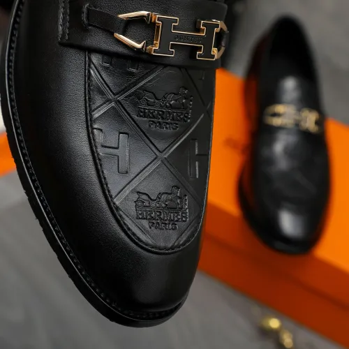 Replica Hermes Leather Shoes For Men #1399244 $85.00 USD for Wholesale