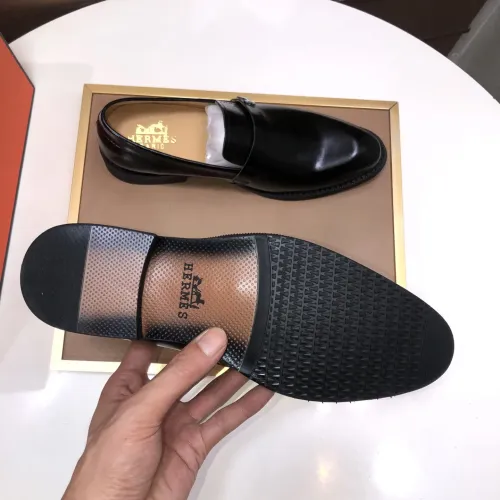 Replica Hermes Leather Shoes For Men #1399387 $100.00 USD for Wholesale