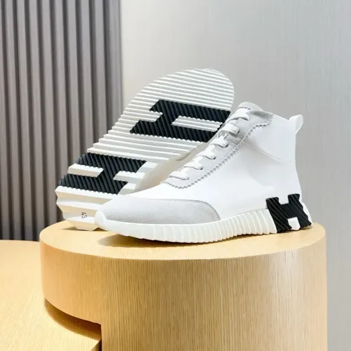 Replica Hermes High Tops Shoes For Men #1399609 $80.00 USD for Wholesale