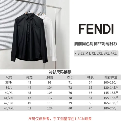 Replica Fendi Shirts Long Sleeved For Men #1399681 $64.00 USD for Wholesale
