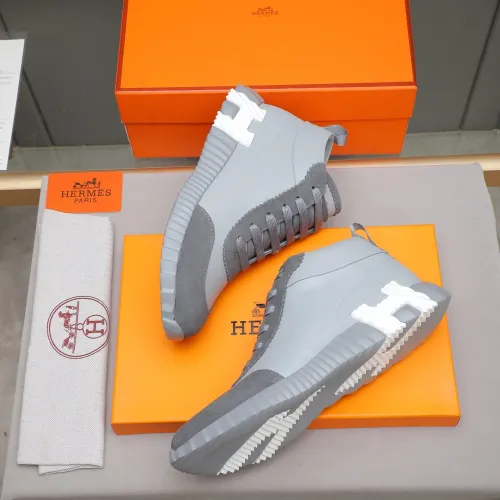 Replica Hermes High Tops Shoes For Men #1399740 $88.00 USD for Wholesale