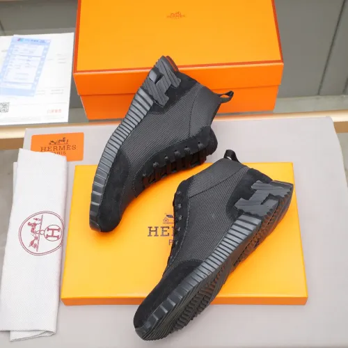 Replica Hermes High Tops Shoes For Men #1399744 $88.00 USD for Wholesale