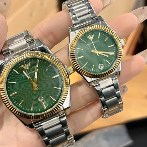 Replica Armani Watches In Gold For Unisex #1399950 $29.00 USD for Wholesale