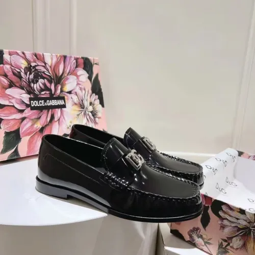 Replica Dolce & Gabbana D&G Leather Shoes For Women #1400755 $118.00 USD for Wholesale