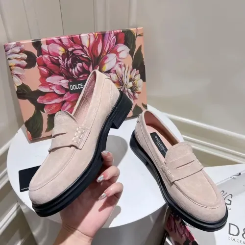 Replica Dolce & Gabbana D&G Leather Shoes For Women #1400756 $122.00 USD for Wholesale