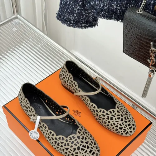 Replica Hermes Flat Shoes For Women #1400936 $112.00 USD for Wholesale