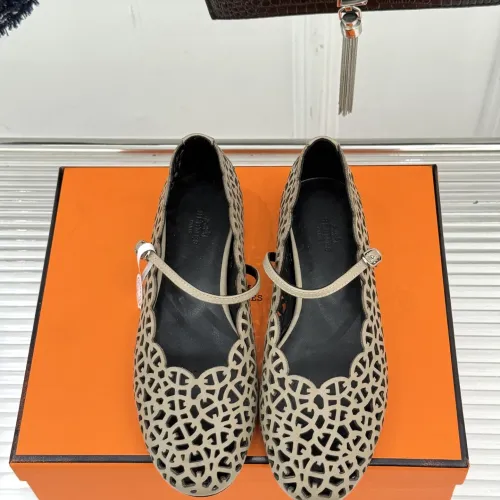 Replica Hermes Flat Shoes For Women #1400936 $112.00 USD for Wholesale