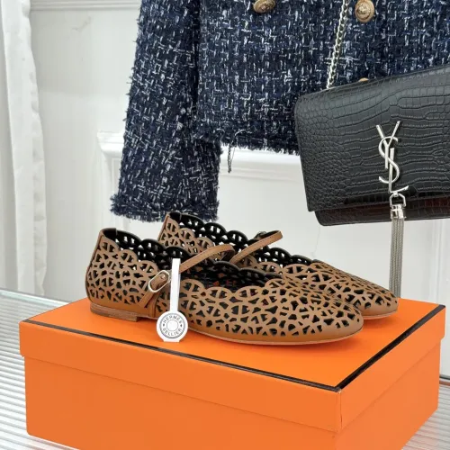 Replica Hermes Flat Shoes For Women #1400938 $112.00 USD for Wholesale