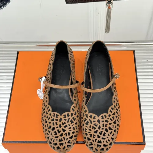 Replica Hermes Flat Shoes For Women #1400938 $112.00 USD for Wholesale