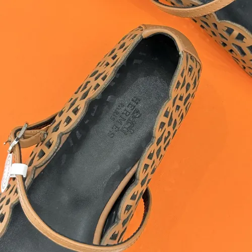 Replica Hermes Flat Shoes For Women #1400938 $112.00 USD for Wholesale