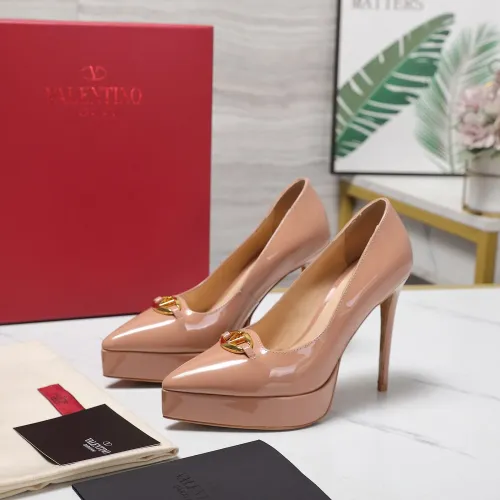 Valentino High-Heeled Shoes For Women #1401128 $125.00 USD, Wholesale Replica Valentino High-Heeled Shoes