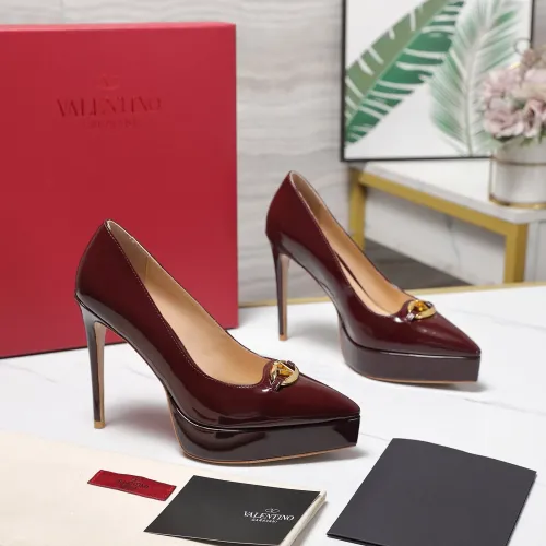 Replica Valentino High-Heeled Shoes For Women #1401129 $125.00 USD for Wholesale