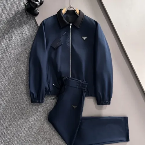 Prada Tracksuits Long Sleeved For Men #1401142 $125.00 USD, Wholesale Replica Prada Tracksuits