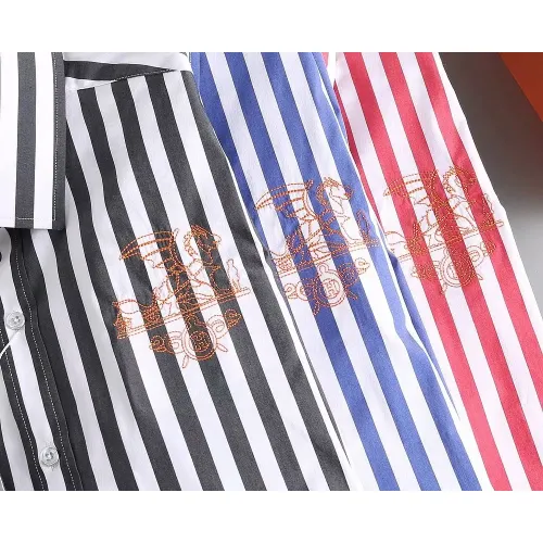 Replica Hermes Shirts Long Sleeved For Men #1402043 $40.00 USD for Wholesale